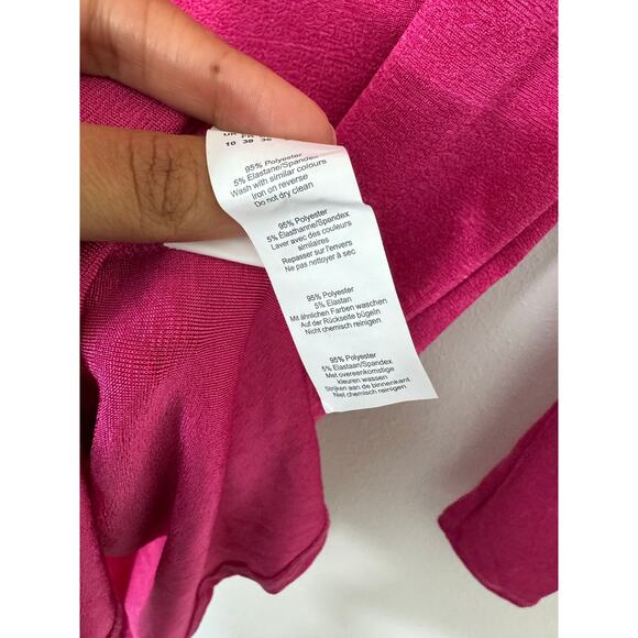 NWT PrettyLittleThing Hot Pink One Shoulder Mini Dress Size 6 - Picture 10 of 10